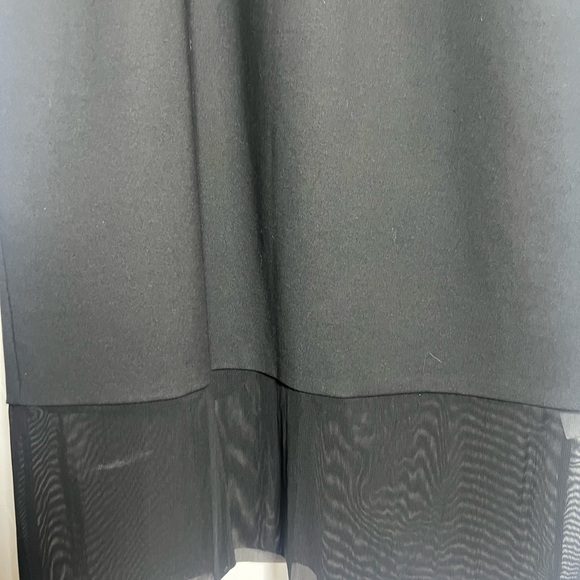 French Connection Black Mesh Detail Midi Dress - Picture 4 of 7